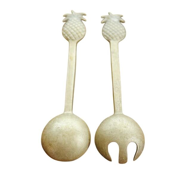 Tropical Pineapple Aluminum Salad Servers – Set of 2 - Picture 2 of 4